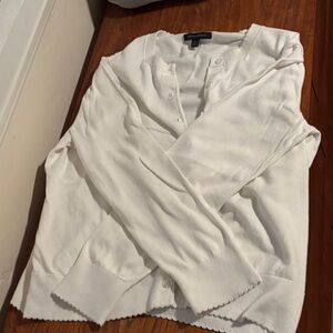 Brooks Brothers Women's White Cardigan